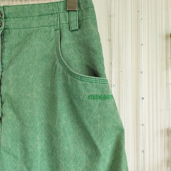 Vintage 80s Minty Green Denim Skirt - Picture 7 of 16